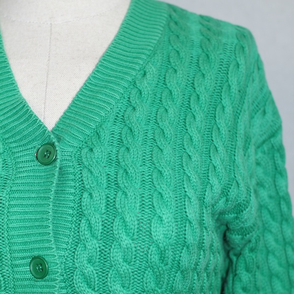Jones New York Green Cable Knit Sweater - Picture 5 of 15